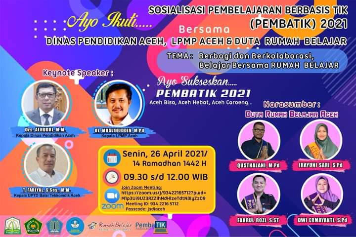 Tingkatkan Kualitas Pendidikan Aceh, Kadisdik Ajak Semua Guru Agar Mengikuti Program Pembatik