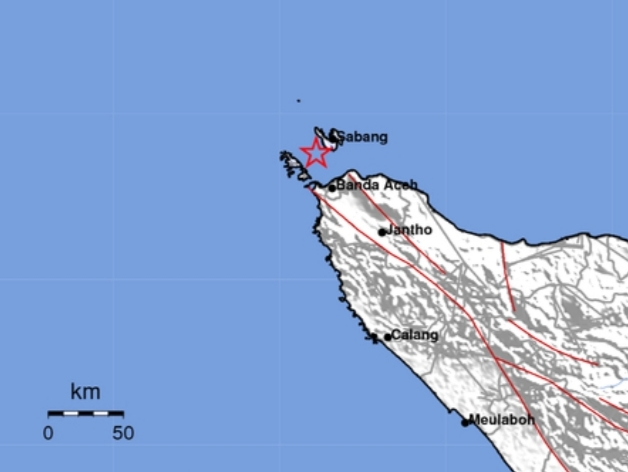 Gempa Bumi Tektonik Kembali Guncang Kota Sabang