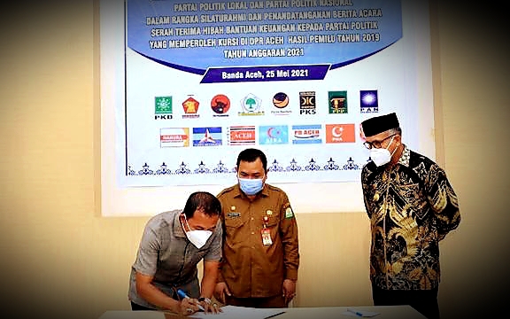 Partai Politik di Aceh Terima Bantuan Keuangan Dari Pemerintah