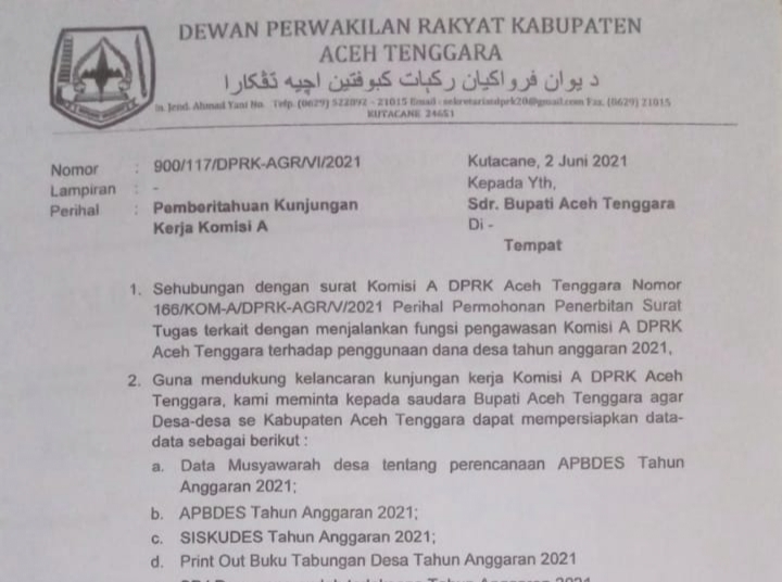 Kunker DPRK Agara Dituding Bagaikan Penyidik