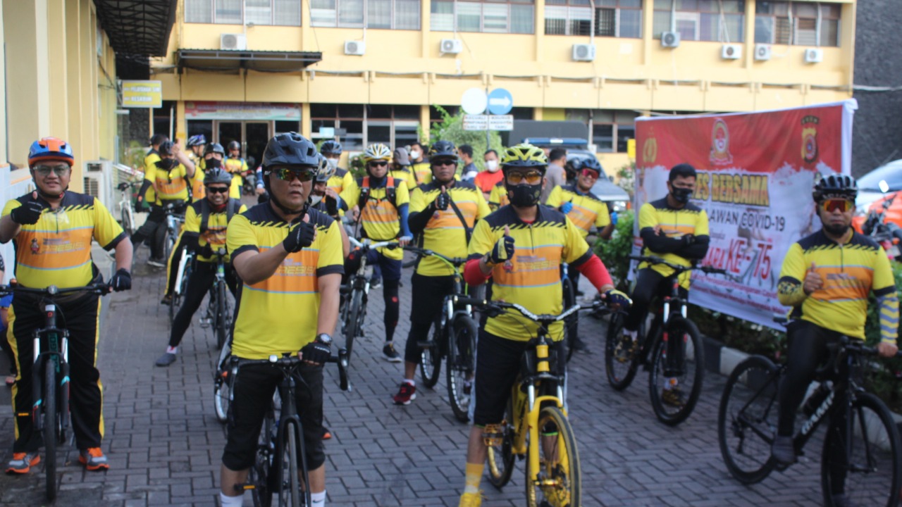 Sambut Hari Bhayangkara ke 75, Polresta Banda Aceh Gelar Gowes Bersama